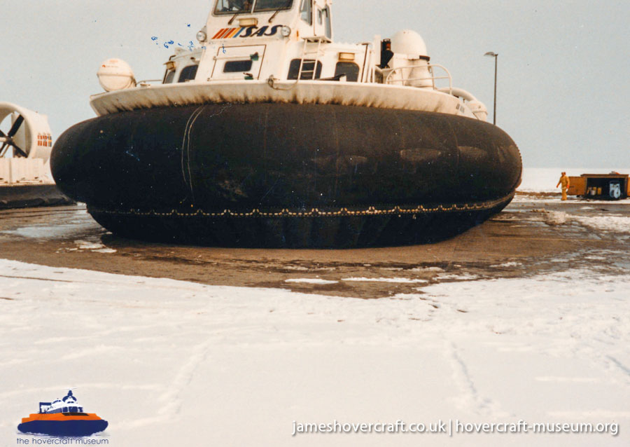 AP1-88 hovercraft with the Scandinavian company SAS -  (credit: The <a href='http://www.hovercraft-museum.org/' target='_blank'>Hovercraft Museum Trust</a>).